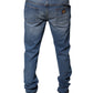 Light Blue Cotton Men Skinny Denim Jeans