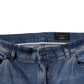 Light Blue Cotton Men Skinny Denim Jeans