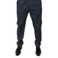 Dark Blue Cotton Stretch Skinny Men Dress Pants