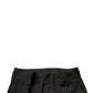 Black Brocade Polyester Skinny Men Dress Pants