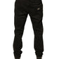 Black Ripped Logo Cotton Skinny Denim Jeans