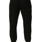 Black Wool Knitted Skinny Pants