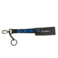 Blue Logo Polyester Silver Brass Holder Keychain Keyring