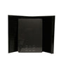 Elegant Black Leather Logo Plaque Holder Catalogue Case