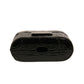 Black Leather Metal Logo Plaque Holder Airpods Case