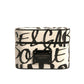 Black White Leather Scribble Embossed Logo Airpods Case