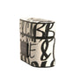 Black White Leather Scribble Embossed Logo Airpods Case