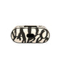 Black White Leather Scribble Embossed Logo Airpods Case