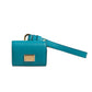 Green Logo Plaque Leather Gold Metal Strap Airpods Case