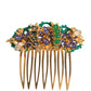 Gold Brass Crystals Hair Stick Comb