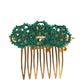 Gold Brass Crystals Hair Stick Comb