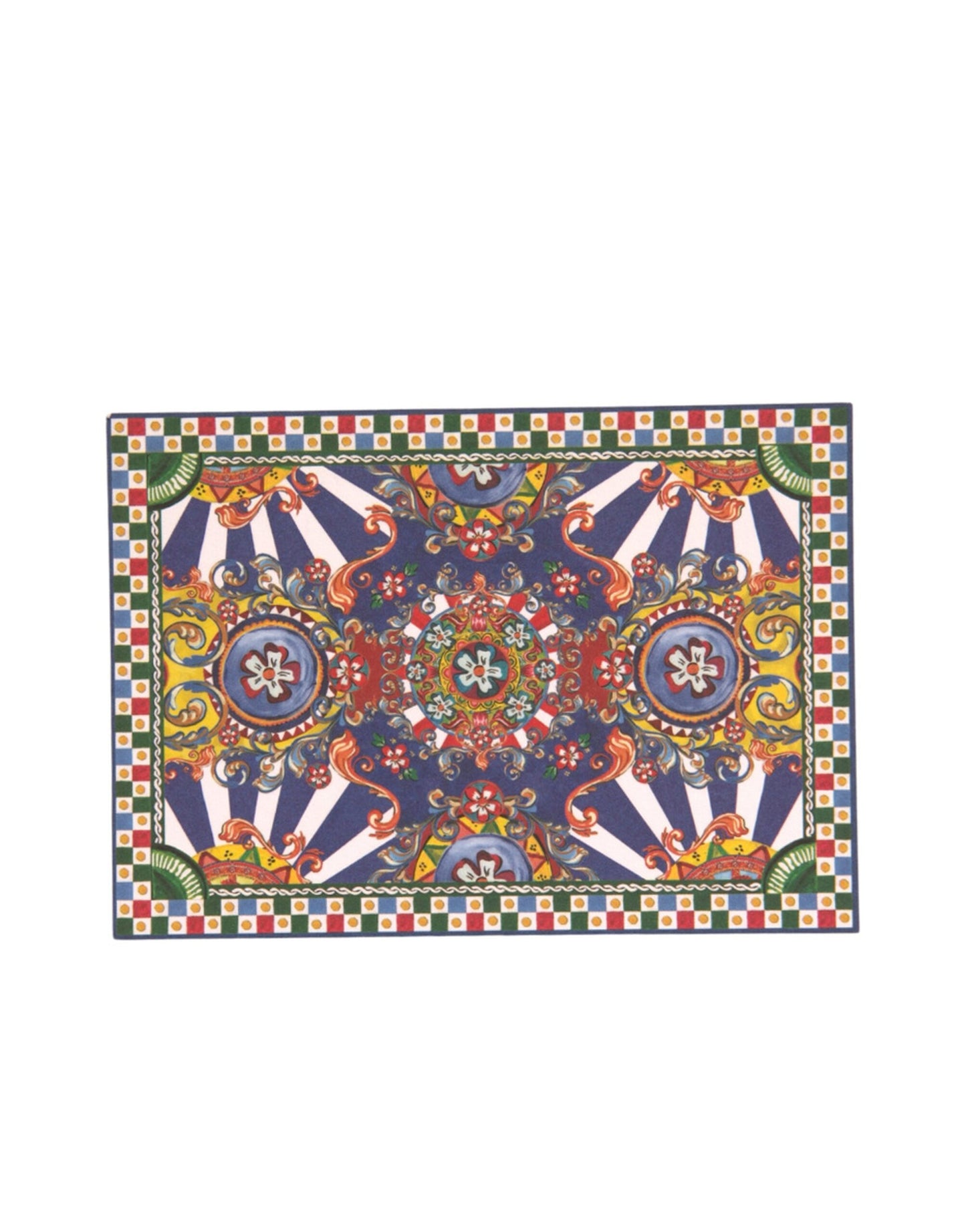 Multicolor Carretto Siciliano Envelope Post Card Holder
