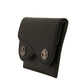 Black Leather Card Case Keychain Key Holder