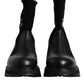 Black DG Logo Horse Sock Ankle Boots Shoes