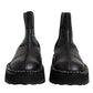 Black Chelsea Boots Leather Slip On Shoes