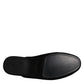 Black Viscose Velvet Slides Flat Slipper Shoes