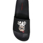 Black Leather Slides Sandals Beachwear Shoes
