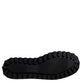 Black Nylon Quilted Logo Patch Sandals Slides Shoes