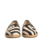 Black White Stripes Slip On Espadrille Shoes