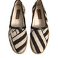 Black White Stripes Slip On Espadrille Shoes
