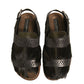 Green Gazelle Hair Leather Flats Sandals Shoes