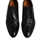 Black Leather Derby Wingtip Lace Up Formal Dress Shoes