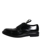 Black Patent Leather Derby Lace Up Formal Dress Shoes