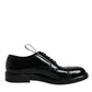 Black Patent Leather Derby Lace Up Formal Dress Shoes