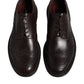 Brown Leather Derby Wingtip Lace Up Formal Dress Shoes