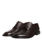 Brown Leather Derby Wingtip Lace Up Formal Dress Shoes
