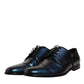 Multicolor Peacock Patent Leather Derby Men Dress Shoes