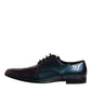 Multicolor Peacock Patent Leather Derby Men Dress Shoes