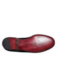 Black Velvet Floral Gun Loafers Dress Shoes