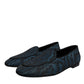 Blue Black Flats Men Loafers Dress Shoes