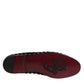 Black Crystal Embellished Loafers Dress Shoes