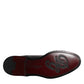 Black Calfskin Leather Derby Lace Up Formal Dress Shoes