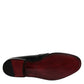 Black Exotic Leather DG Logo Loafers Formal Dress Shoes