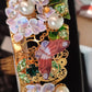 Gold Crystal Purple Hortensia Headband Crown Diadem
