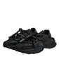 Black Low Top Space Lace Up Sneakers Shoes