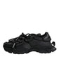 Black Low Top Space Lace Up Sneakers Shoes