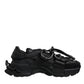 Black Low Top Space Lace Up Sneakers Shoes
