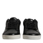 Black London Nappa Leather Men Sneakers Shoes