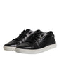 Black London Nappa Leather Men Sneakers Shoes