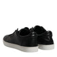Black London Nappa Leather Men Sneakers Shoes