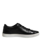 Black London Nappa Leather Men Sneakers Shoes