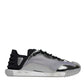 Silver Black Nylon NS1 Low Top Sneakers Shoes