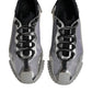 Silver Black Nylon NS1 Low Top Sneakers Shoes