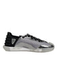 Silver Black Nylon NS1 Low Top Sneakers Shoes