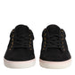 Black Logo Suede Leather Men Sneakers Shoes