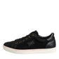 Black Logo Suede Leather Men Sneakers Shoes
